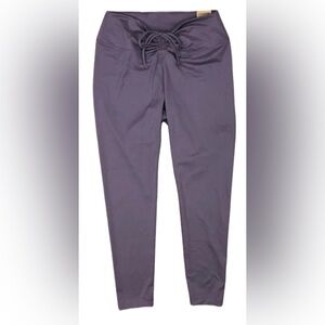 PINK by Victoria’s Secret High Waisted Full Length Ruched  Leggings Purple NWT